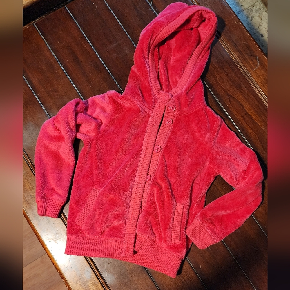 Pink Furry Gap Kids  Hoodie